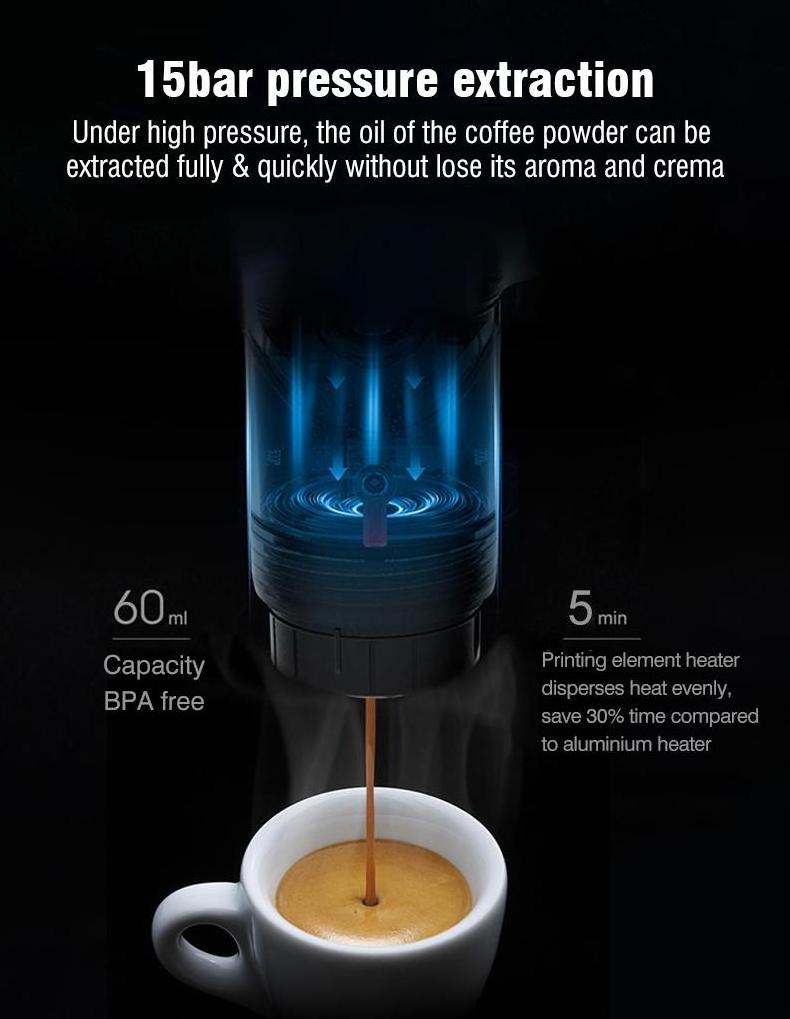 Portable Coffee Maker Outdoor Travel Mini Automatic Espresso Capsule Coffee Making Machine K Cup Coffee Maker Machine