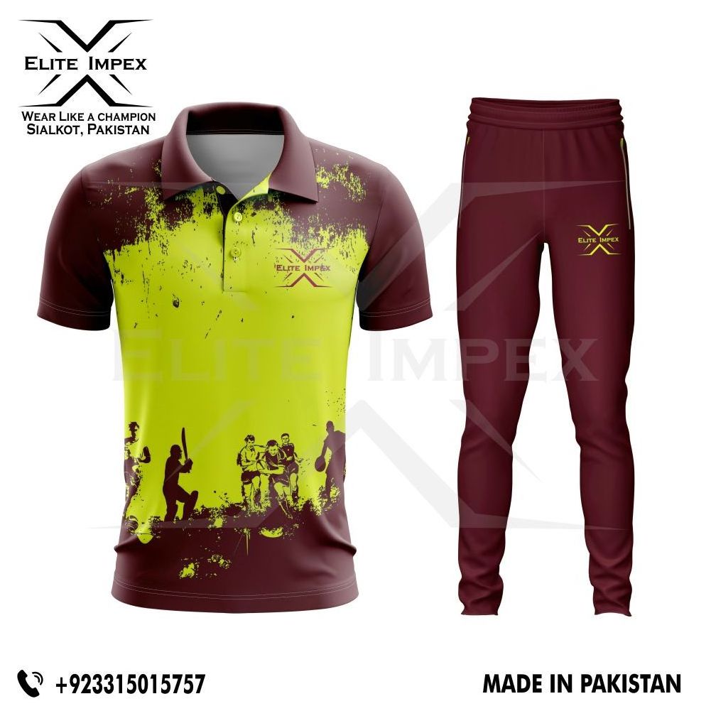 Digital Printing Custom New Design Cricket Jersey Team Uniforms Sets