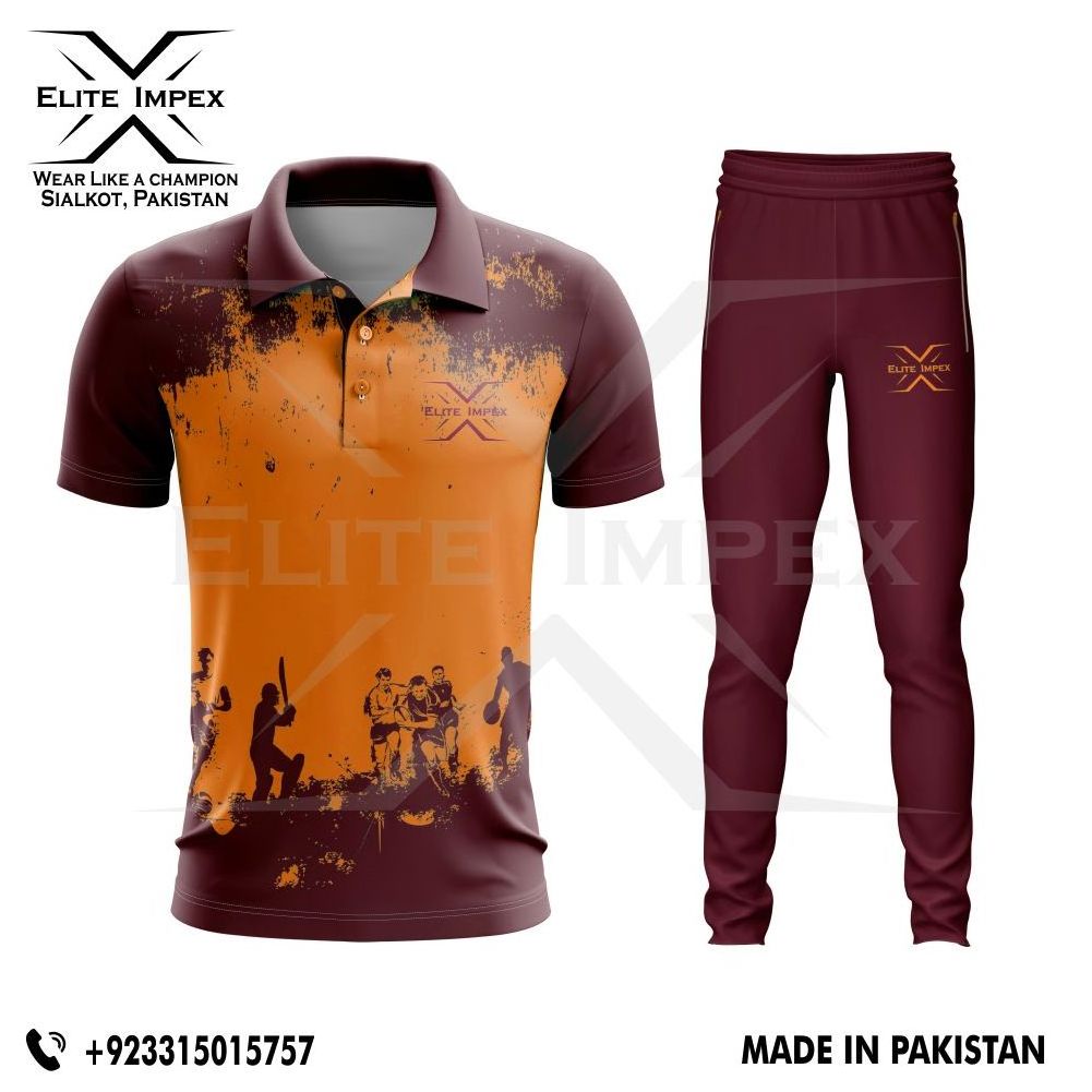 Digital Printing Custom New Design Cricket Jersey Team Uniforms Sets