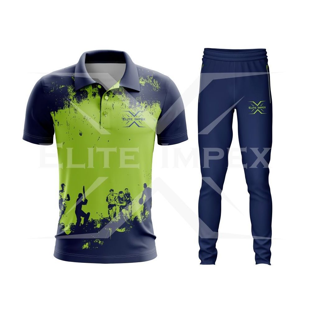 Digital Printing Custom New Design Cricket Jersey Team Uniforms Sets