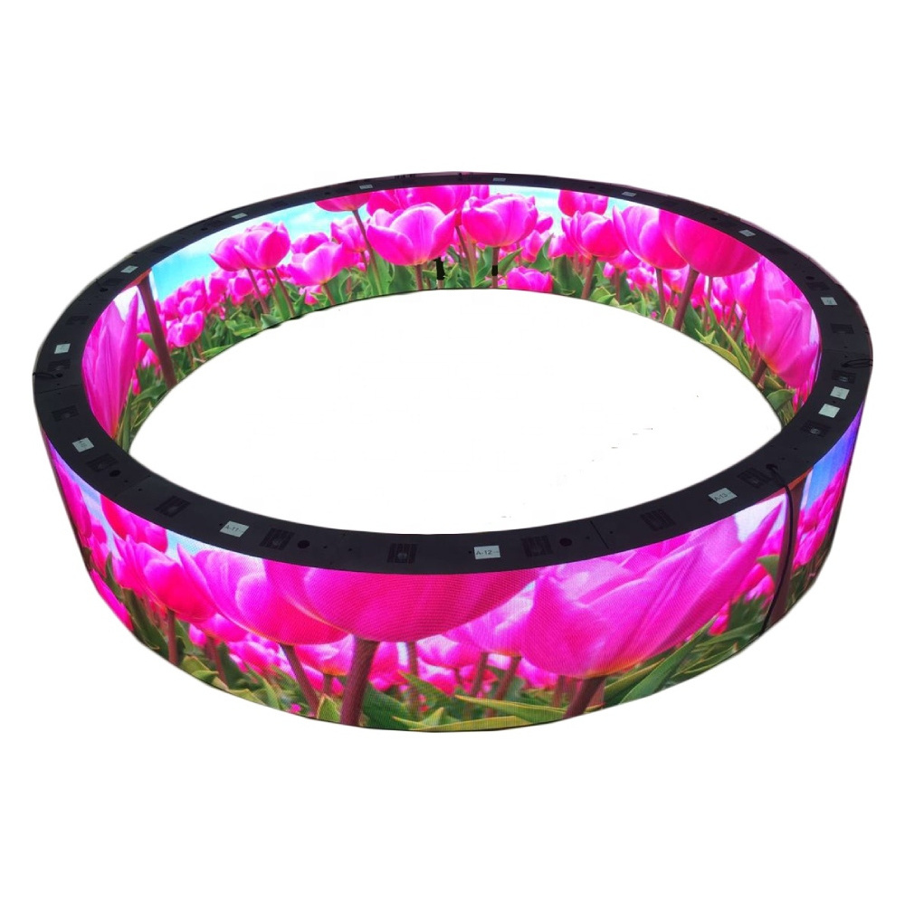 Customized shape arc led screen indoor/outdoor use flexible curved led display