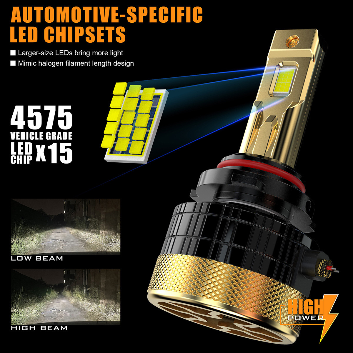 H11 9005 9006 H7 Led High Beam Low Beam 6000K Car Led Headlight All In One Error Free 12V H7 Led Light