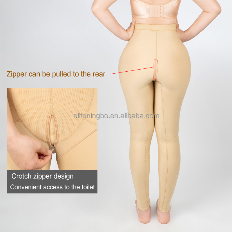 SHAPER Women low Waist Compression Fajas Liposuction Post Surgical Surgery Garments Shapewear Pants With Side Zipper