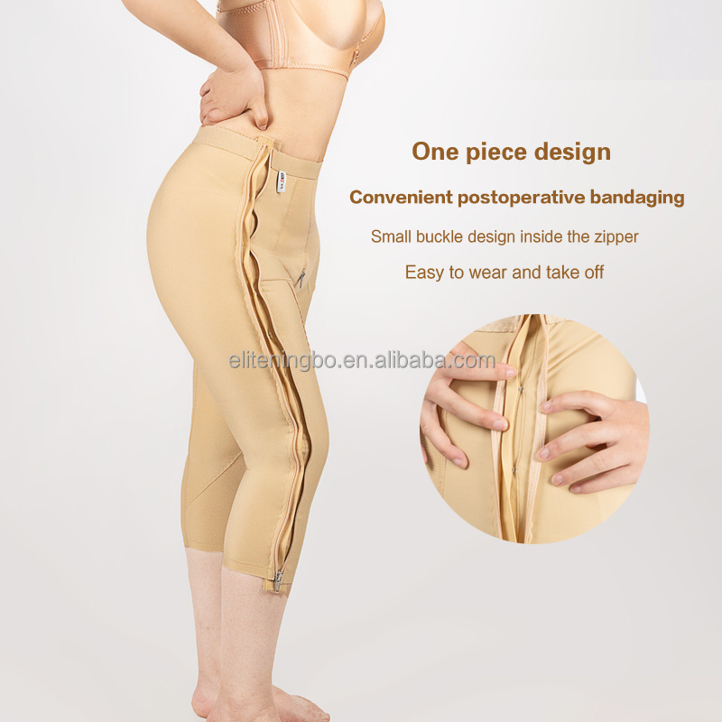 High Compression Liposuction After Op Surgery low waist side zipper Legging Shaper Shapewear Pant Post Surgical Garments For Wo