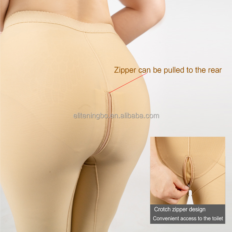 High Compression Liposuction After Op Surgery low waist side zipper Legging Shaper Shapewear Pant Post Surgical Garments For Wo