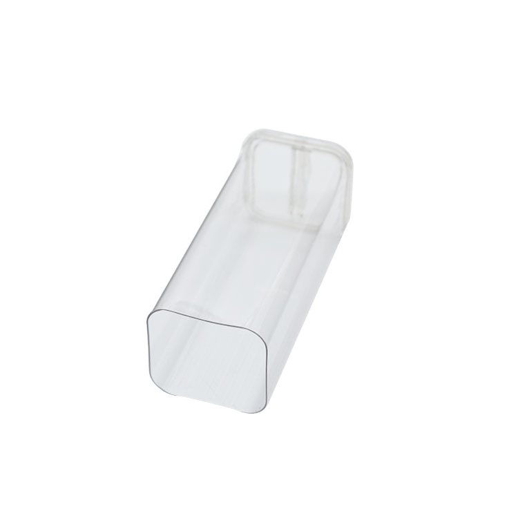 Hard Transparent Square Plastic Tube , Rectangular PVC Tube