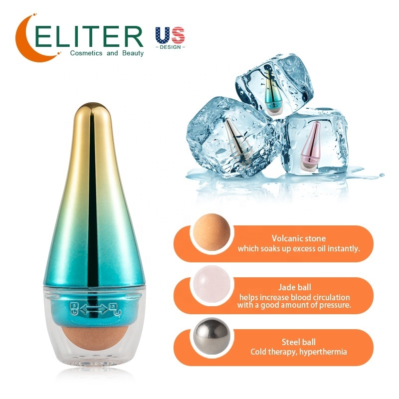 Eliter Hot Sell Face Lifting Roller Coaster Ice Cream Machine Ice Roller Gift Set Facial Massage Ice Roller