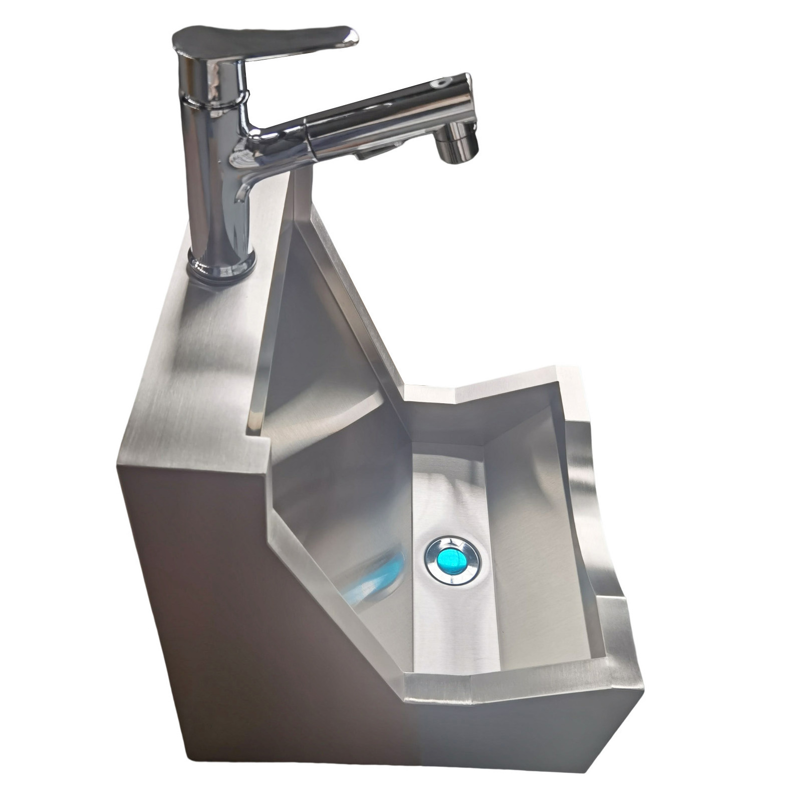 Stylish 304 Stainless Steel Brushed Muslim Wudu Washing Sink For Washing Foot