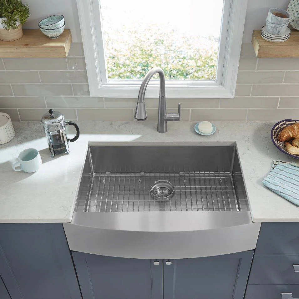 hot 33 inch HA3322  stainless steel apron front farmhouse sink single double bowl farm house kitchen sink