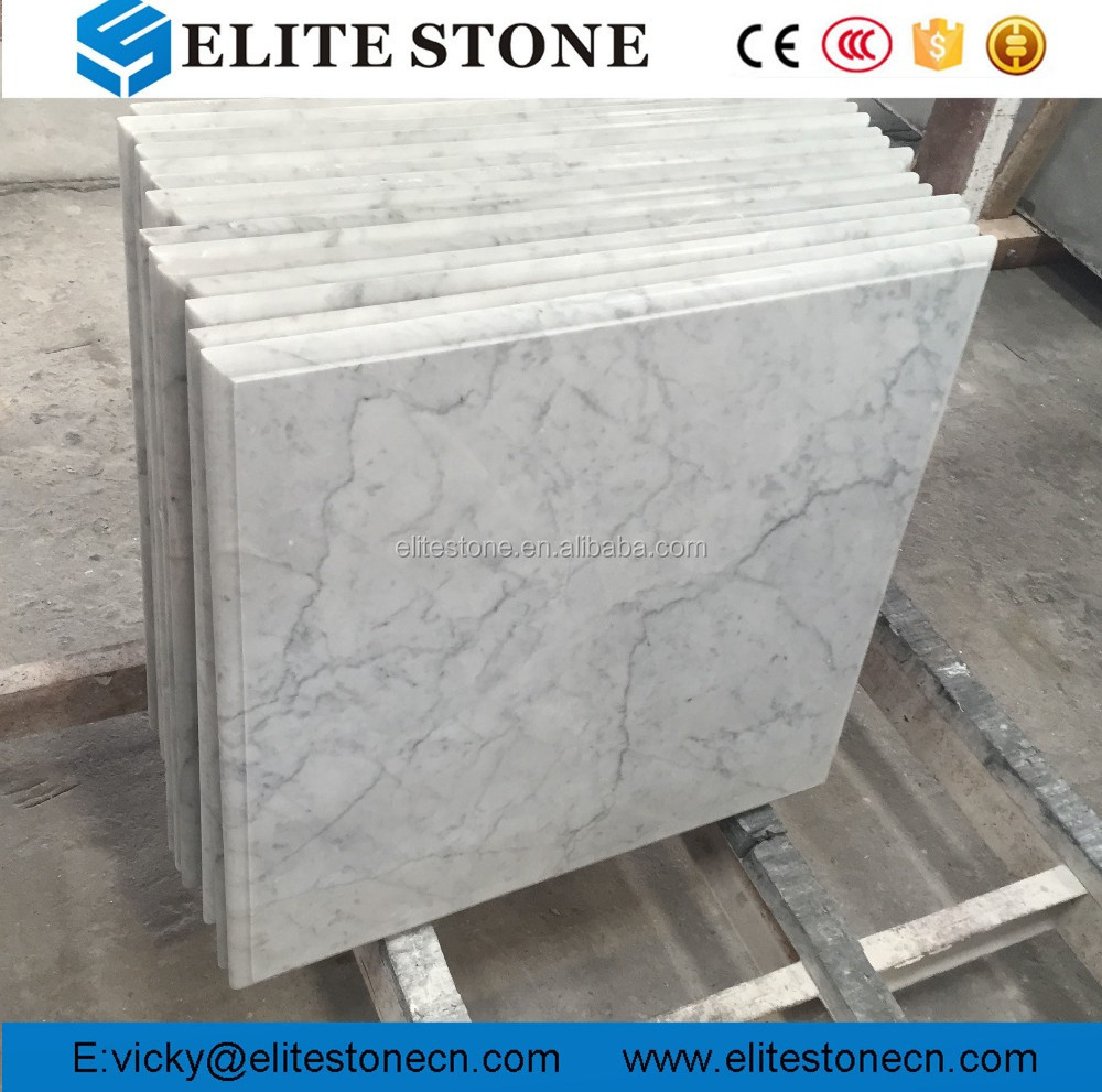 Italian Carrara White Marble Table Top, Round Marble Countertop