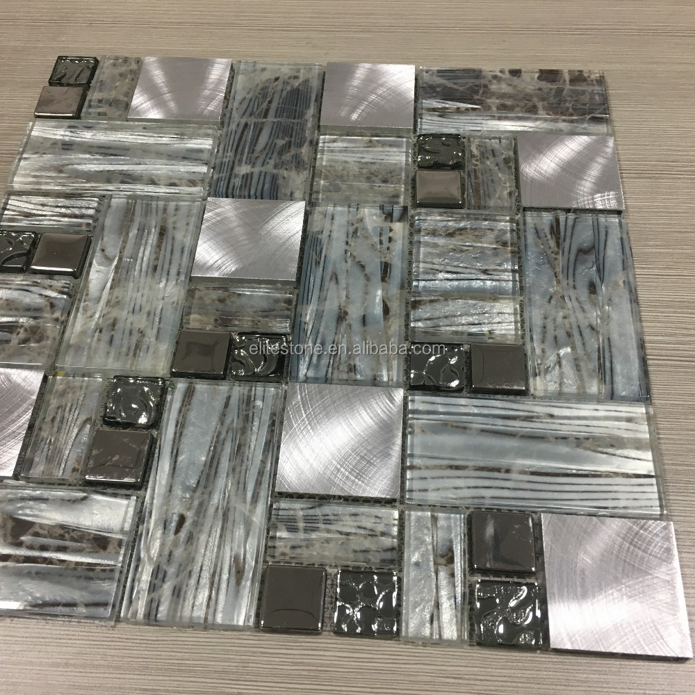 metal glass mosaic, kitchen backsplash and bathroom wall mosaic tile