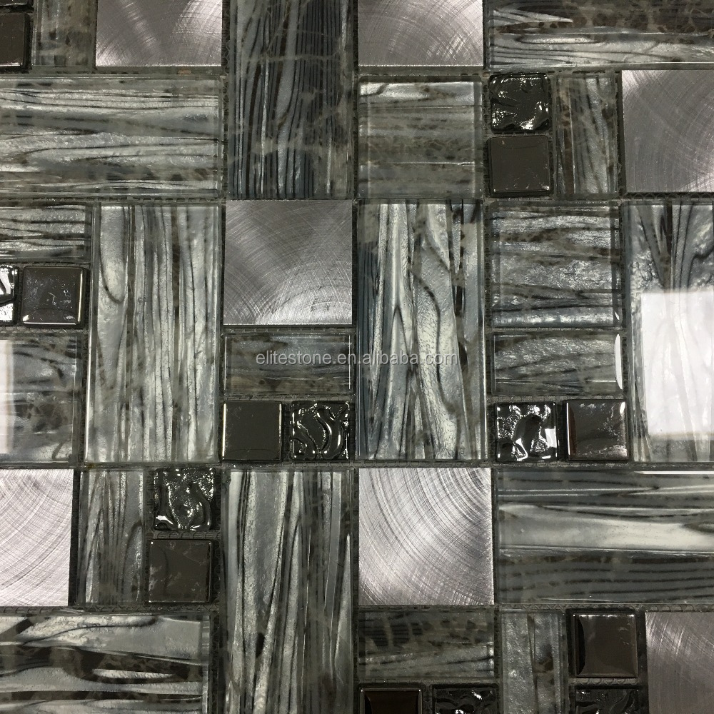 metal glass mosaic, kitchen backsplash and bathroom wall mosaic tile