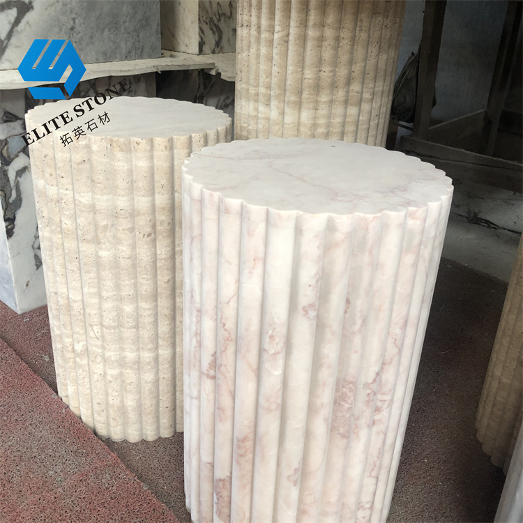 Travertine round table top,resin and travertine table slab,marble table travertine stone