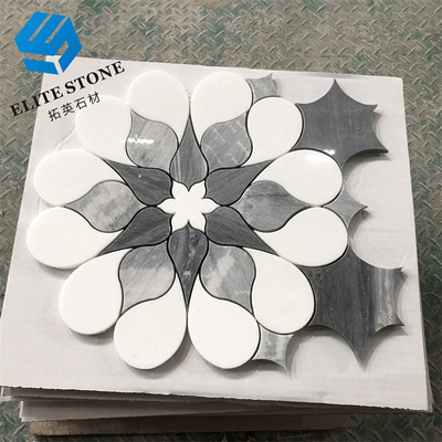 Waterjet Decorative Marble Mosaic Tile High Quality Mixed Color Wall Tiles