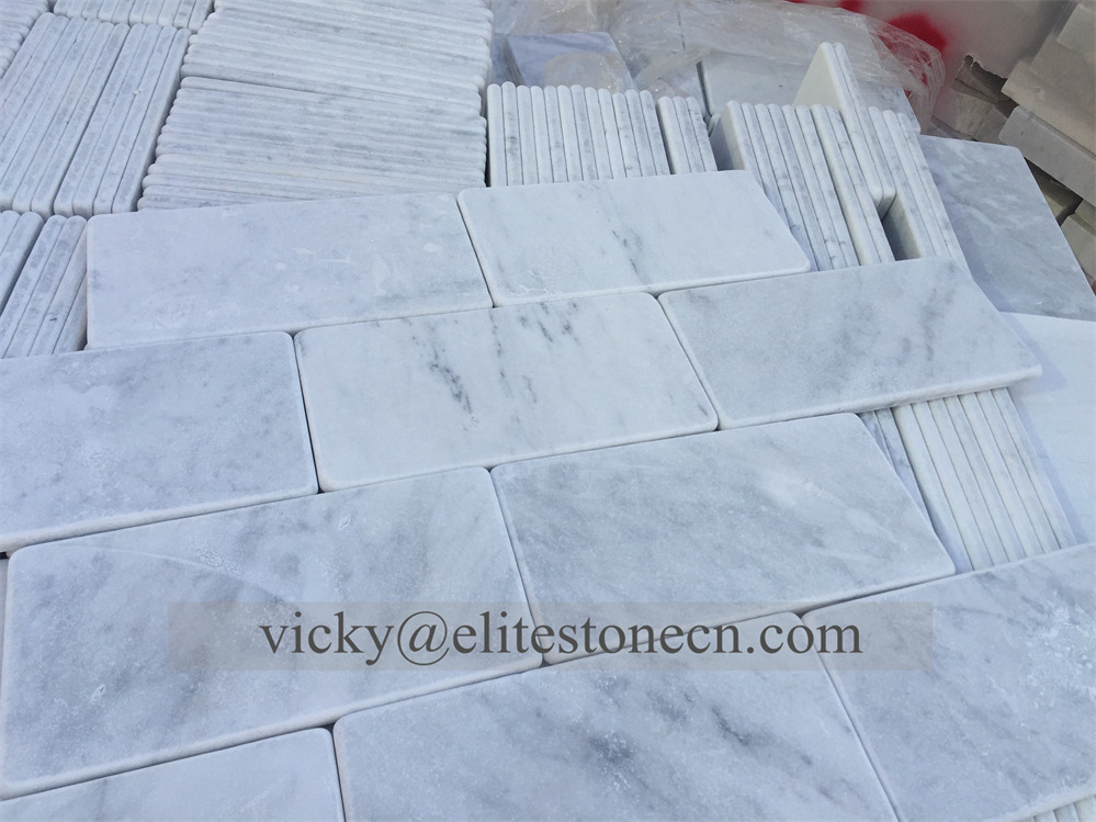 elite stone Tumbled Travertine Brick Strip Small Tiles for Outdoor Ivory Travertine