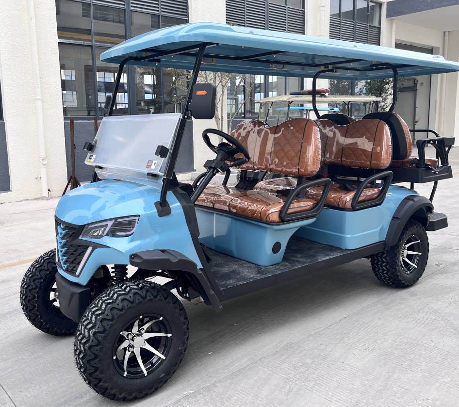 Free Customized Colors Hotel Golf Buggies 6 Passenger Electric Club Car Sightseeing Golf Cart