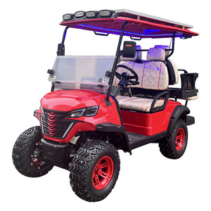 Four wheel disc brake 4 Passenger Electric Golf Car with 48V 5KW and Semi-floating front axle with  mini electric golf carts