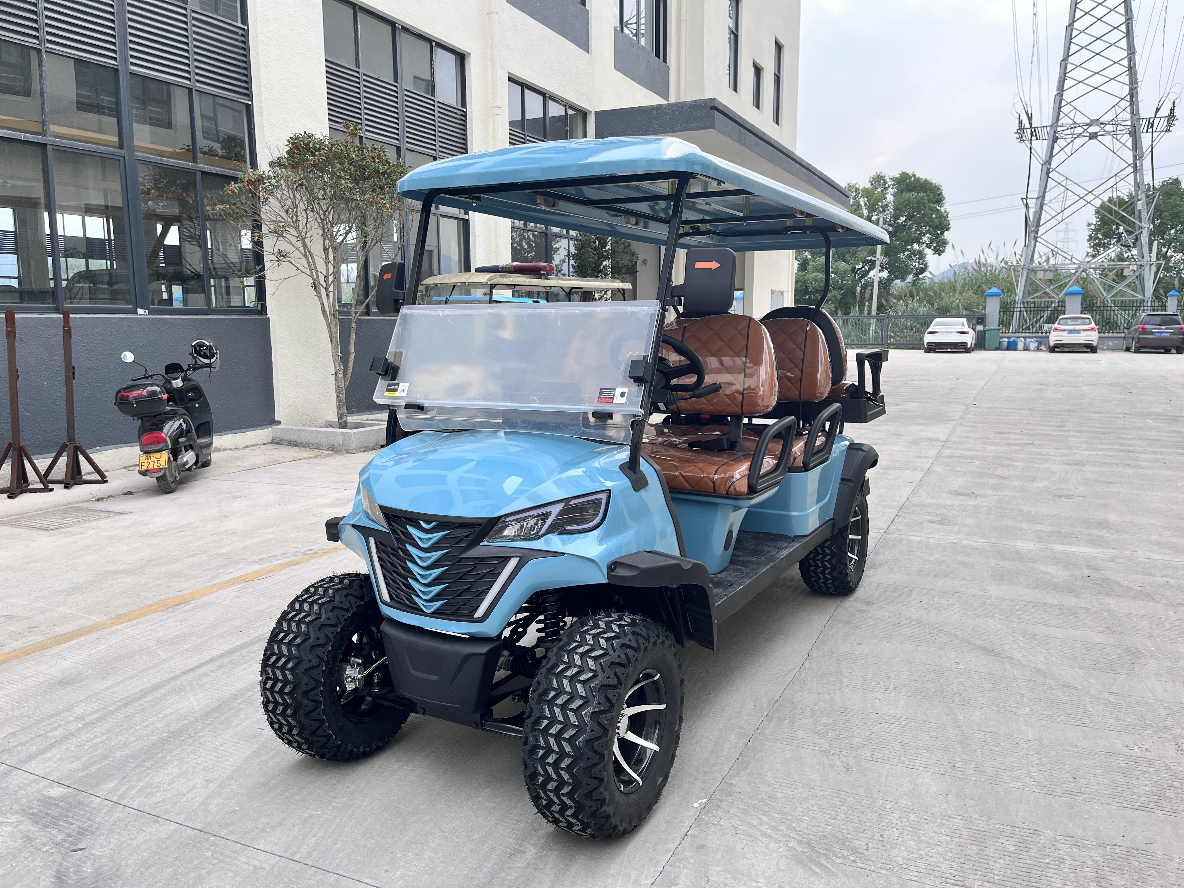 6 4 Passenger Electric Golf Car with 48V 4KW hummer golf cart