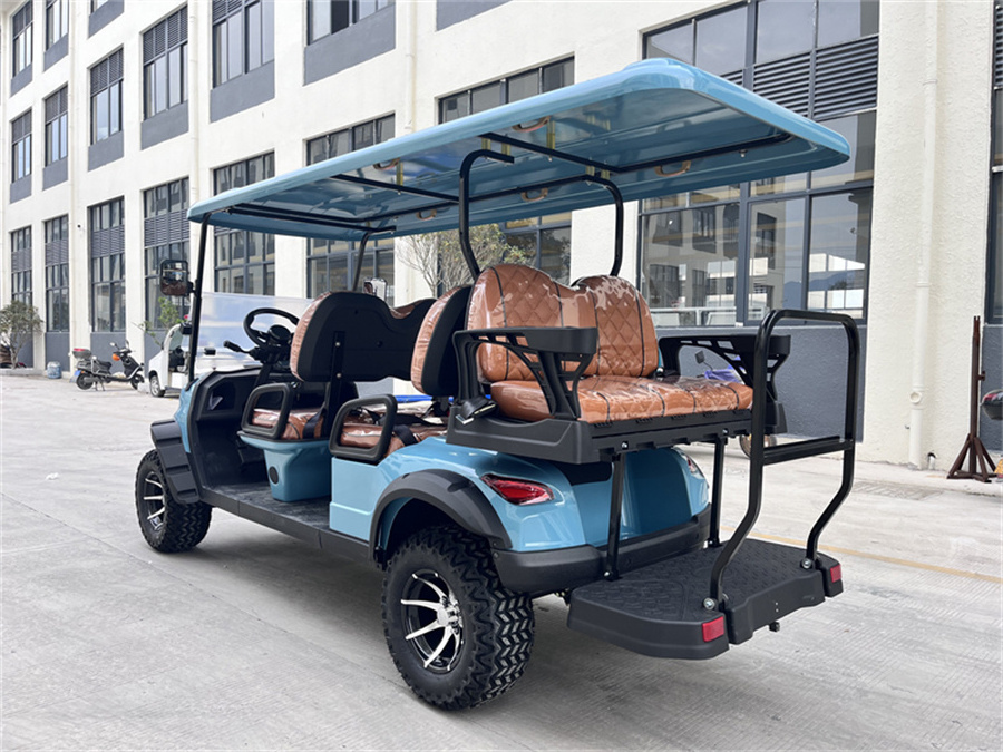 Free Customized Colors Hotel Golf Buggies 6 Passenger Electric Club Car Sightseeing Golf Cart