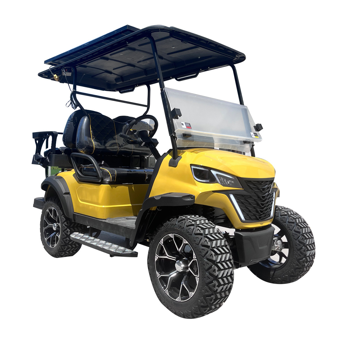 Shining chinese  48v low cheap price electric 4 seat  customized solar panel electric golf cart price sale electric golf buggy