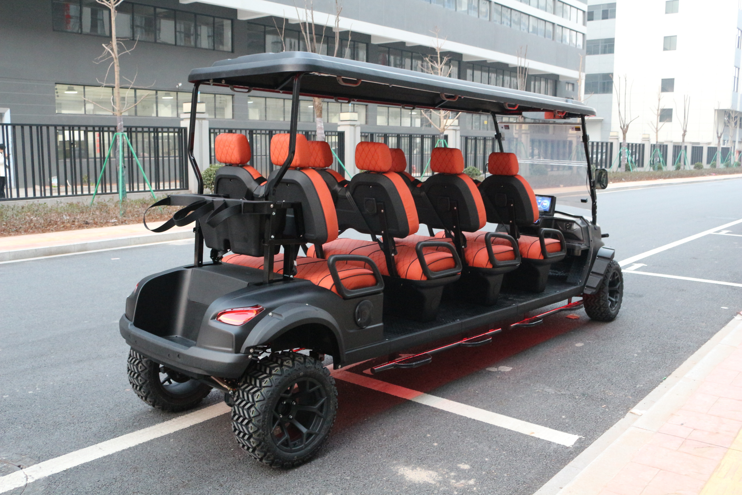 72V lithium battery 8 Seat Electric Golf Cart Buggy CE approved China made 8 seat battery powered luxury electric golf cart