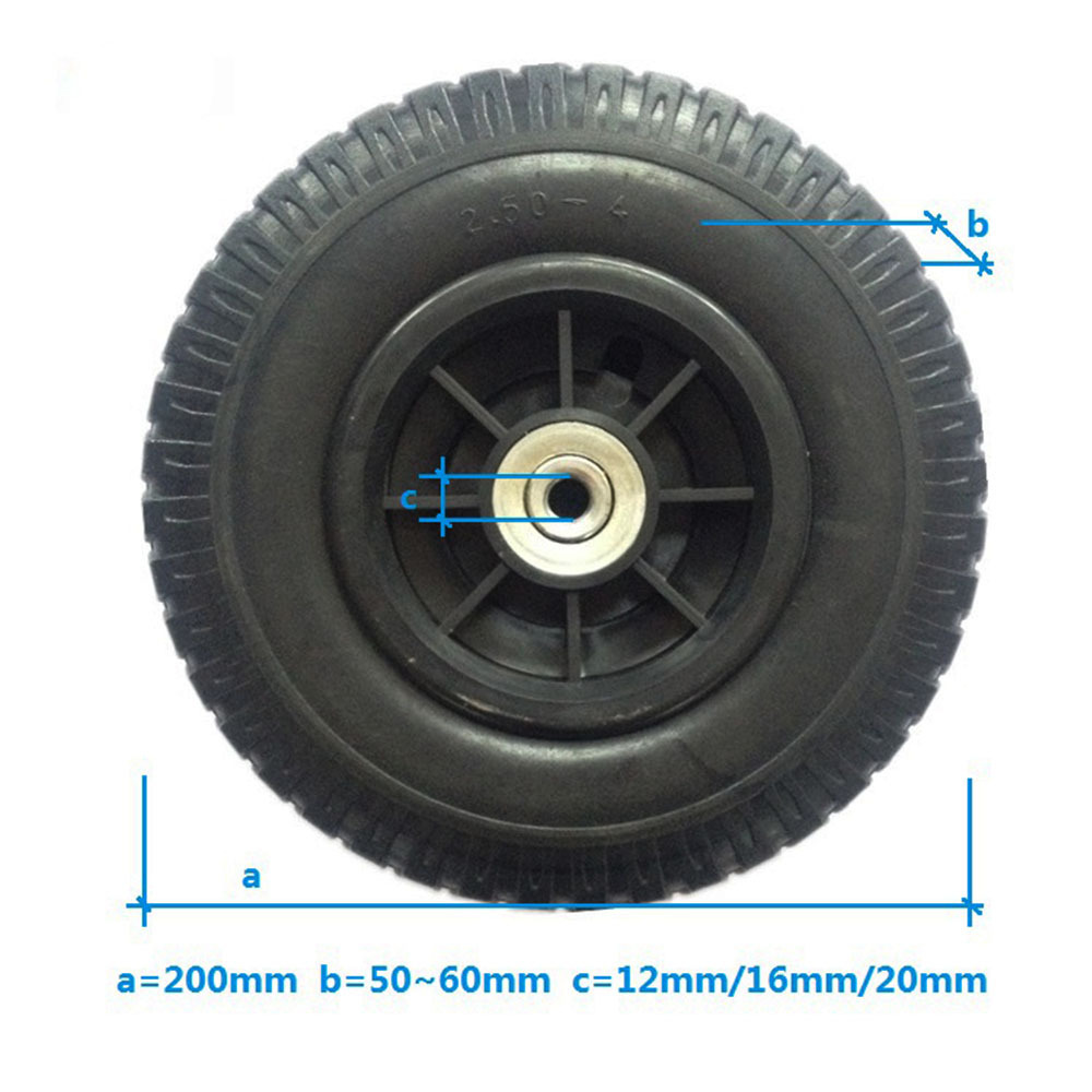 Hand trucks 2.50-4-2 High resistant Wheelbarrows Innovative Endurable Tire Wheels Steel Rubber PU Foam Wheel Garden Wagon Tires