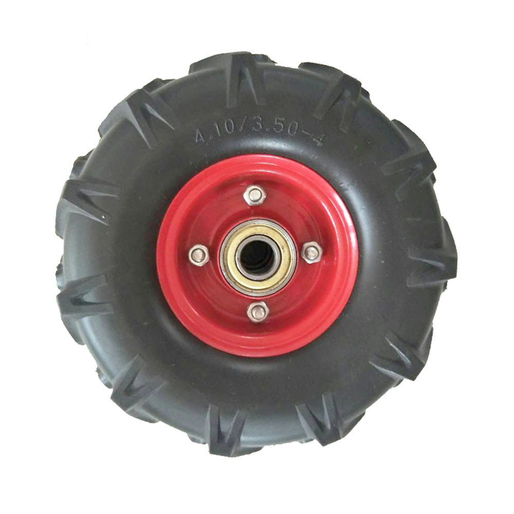 Ball Roller Bushing Bearing Steel Heavy Duty Flat Free Driving Tire Wheel For Electric Wheelbarrow Power Equipment