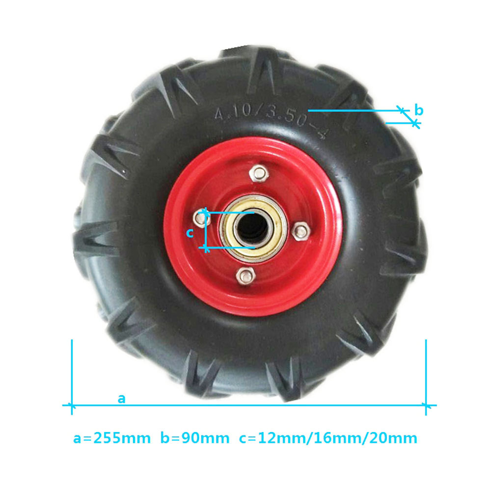 Ball Roller Bushing Bearing Steel Heavy Duty Flat Free Driving Tire Wheel For Electric Wheelbarrow Power Equipment