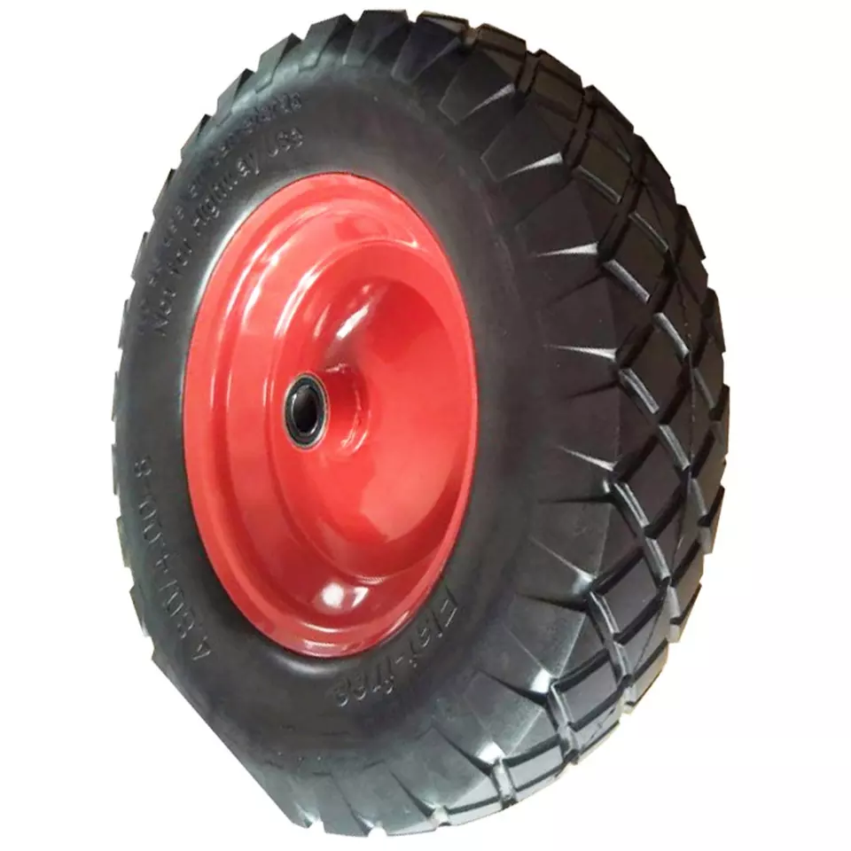 Vietnam 4in Width Steel Free Utility Wheelbarrow Tire Wheel With Axle For Lawn Yard Garden Cart Trailer Wagon