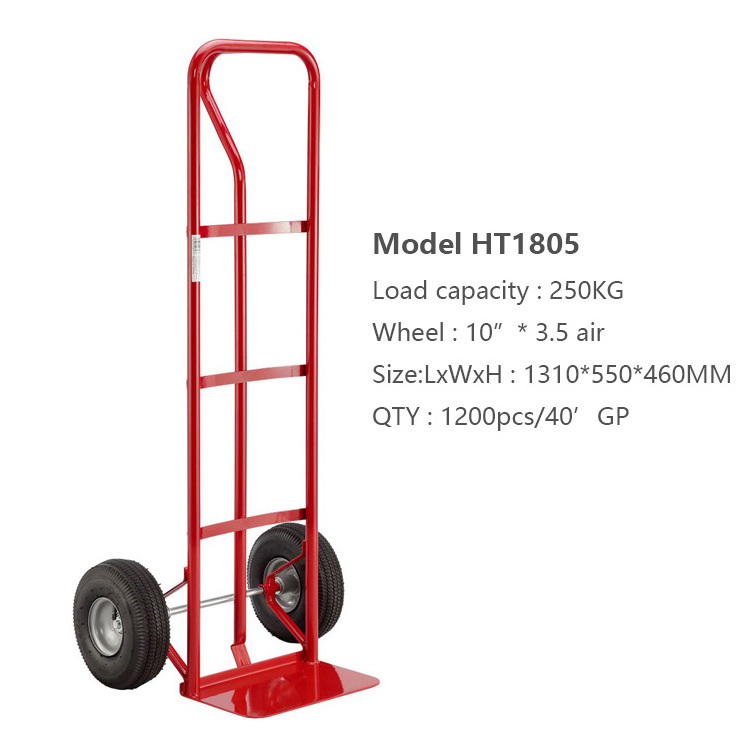 Heavy Duty Steel Pneumatic Hand Truck Dolly, Hand Trolley Move Tool Cart, Pneumatic Wheels for Home and Office Use