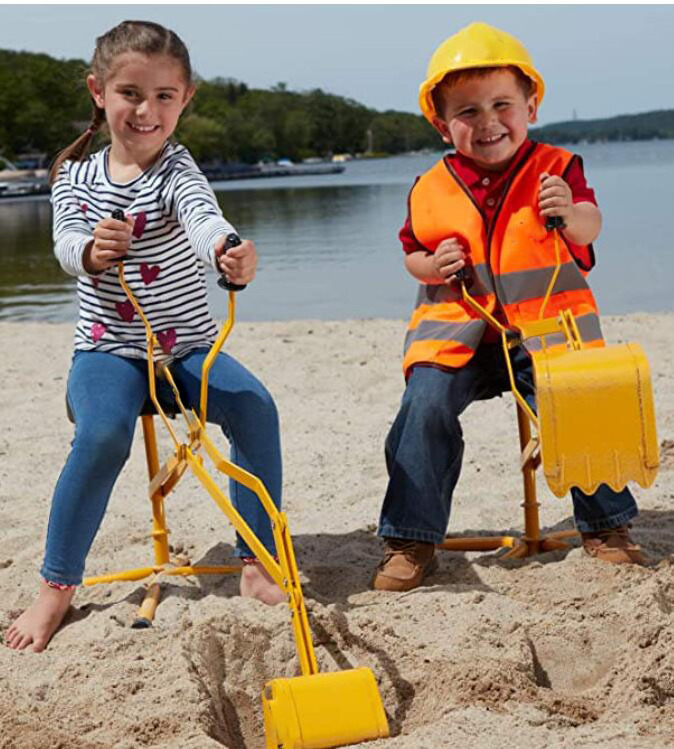 360 Rotation Plastic and metal Unisex Outdoor Toys Children's Excavator Crane For Base Great for Sand Dirt Snow