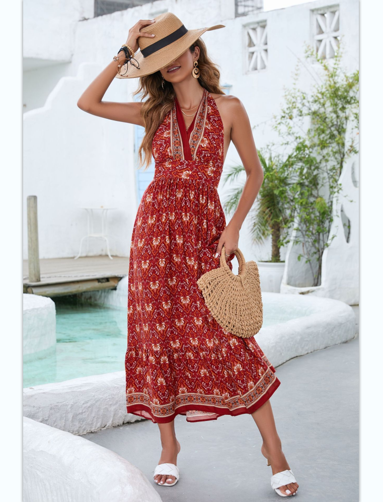 2023 Wholesale Fast Shipping Ropa Mujer Vestidos Casuals Floral Print Ruffle Mini Dress Ladies Dresses