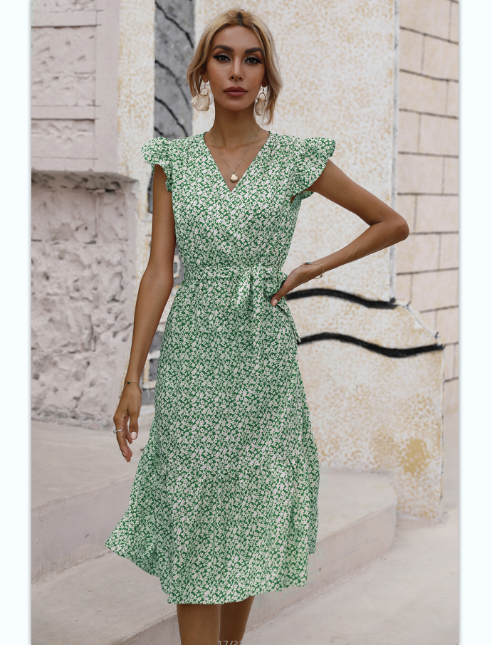 Fashion Floral Print Dress Women 2022 Summer Sexy Skinny Mini Sling Dress Casual Slim Spaghetti Strap Sleeveless Mom Dress New