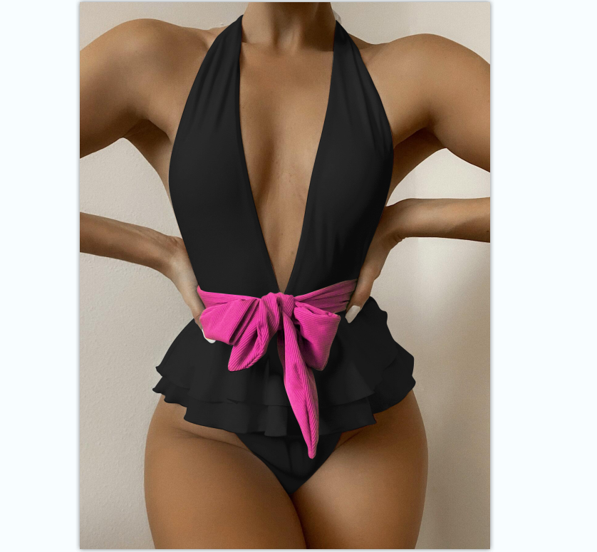 Custom black sling shot bikini competition sling mini micro one piece wholesale bathing suit woman sexy swimwear