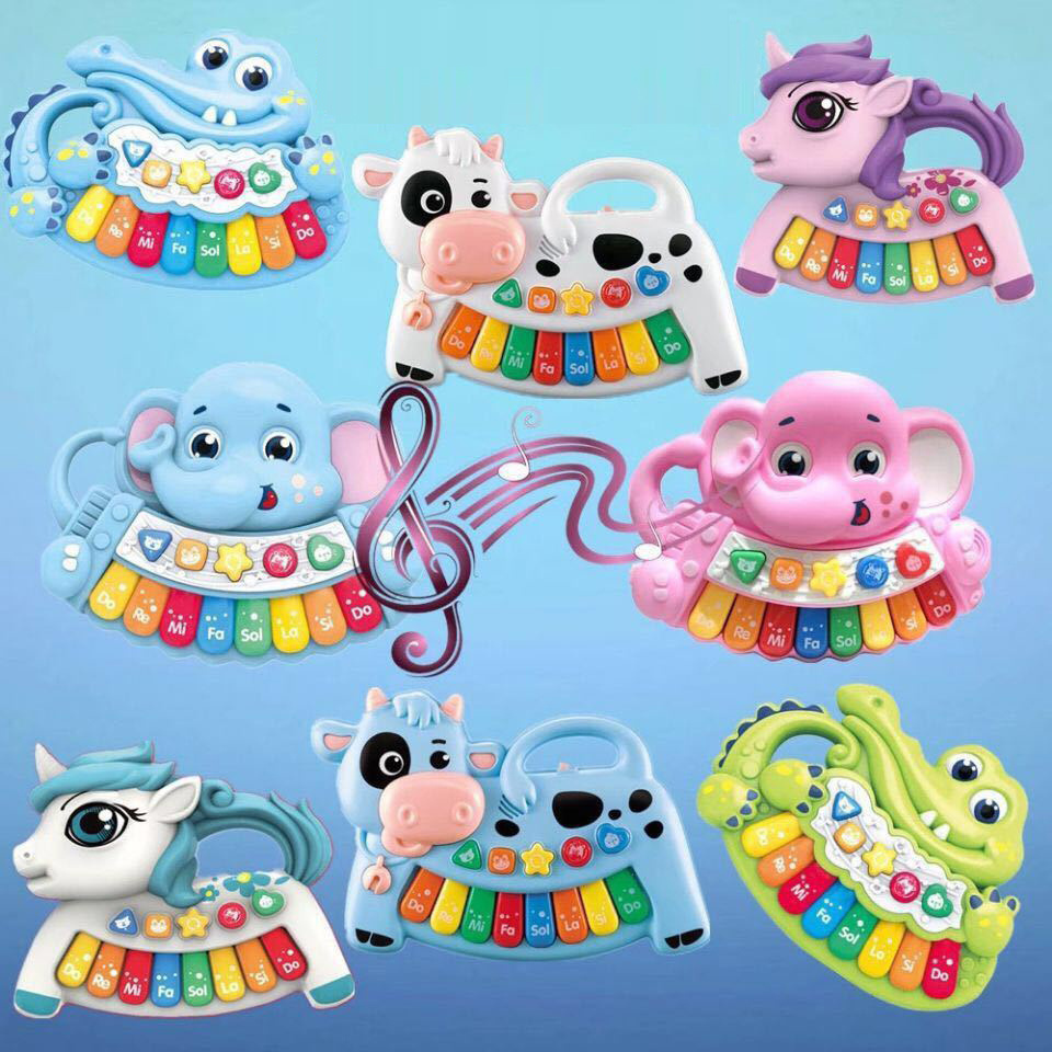 Cartoon Keyboard toy Battery Operated Musical Baby toy animal piano toy for kids