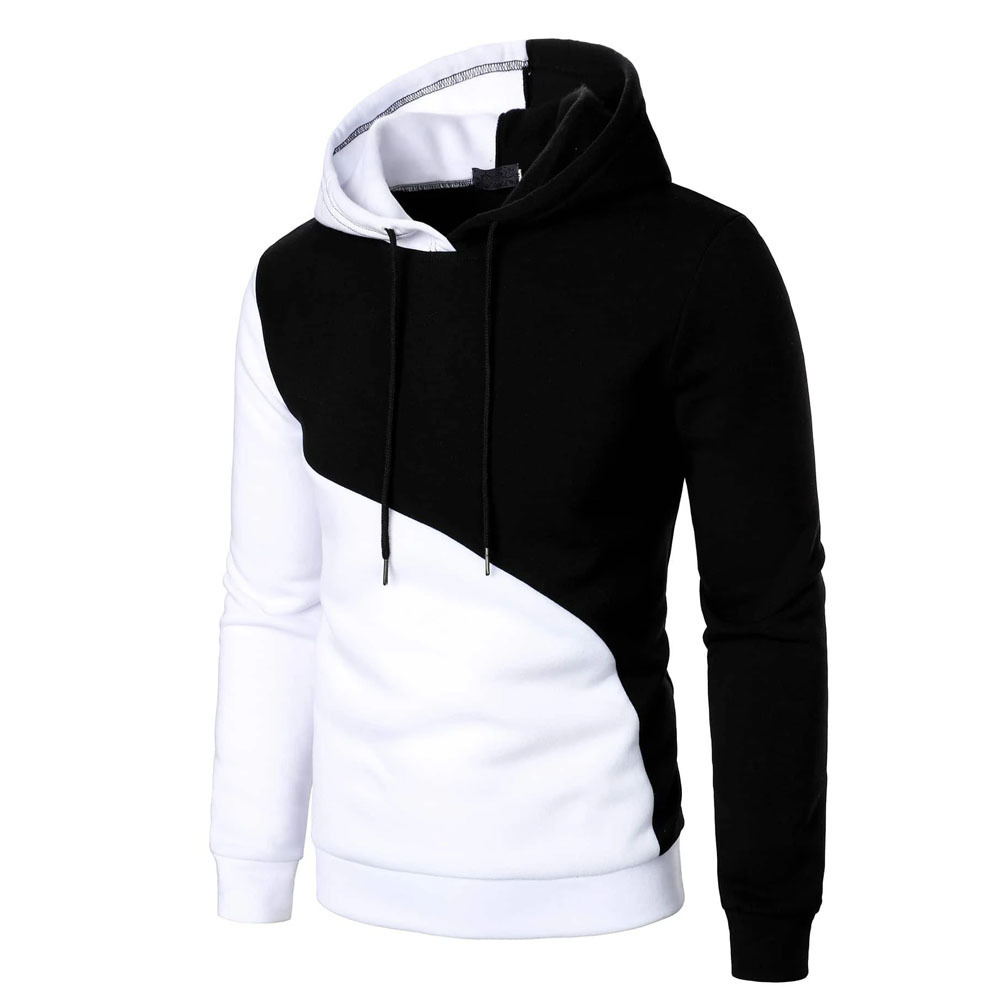 Wholesale Top Quality Men Clothing 2022 / Custom Logo Men Sweatshirts & Hoodies / Cheap Price Men Two Tone Drawstring Hoodie