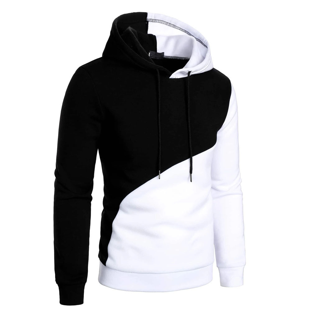 Wholesale Top Quality Men Clothing 2022 / Custom Logo Men Sweatshirts & Hoodies / Cheap Price Men Two Tone Drawstring Hoodie