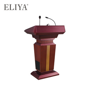 Professional Speech Lectern Rostrum Design Wooden Hotel Podium For Conference