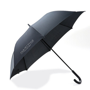 Custom Promotional Luxury Black Hotel Umbrella With Logo Prints