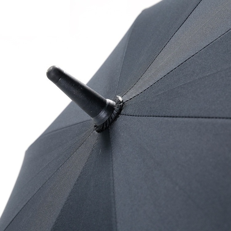 Custom Promotional Luxury Black Hotel Umbrella With Logo Prints