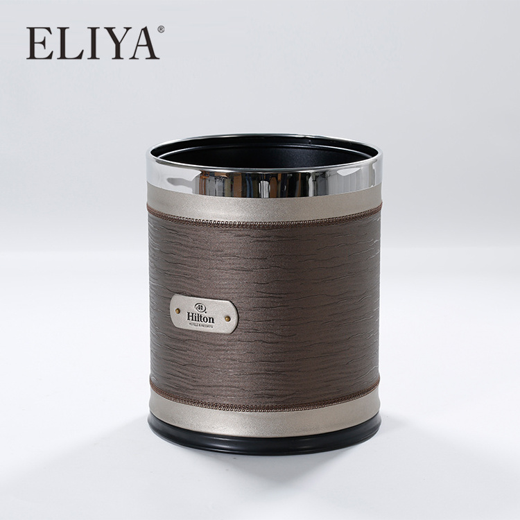 Hotel Modern Wholesale Custom Leather Wooden Stainless Steel Ice Bucket