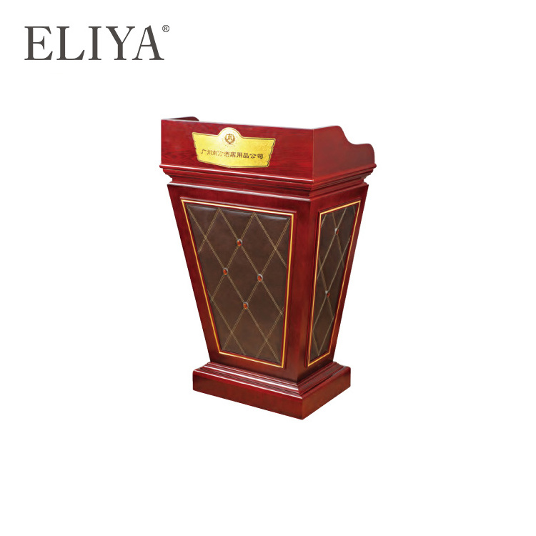 Professional Speech Lectern Rostrum Design Wooden Hotel Podium For Conference