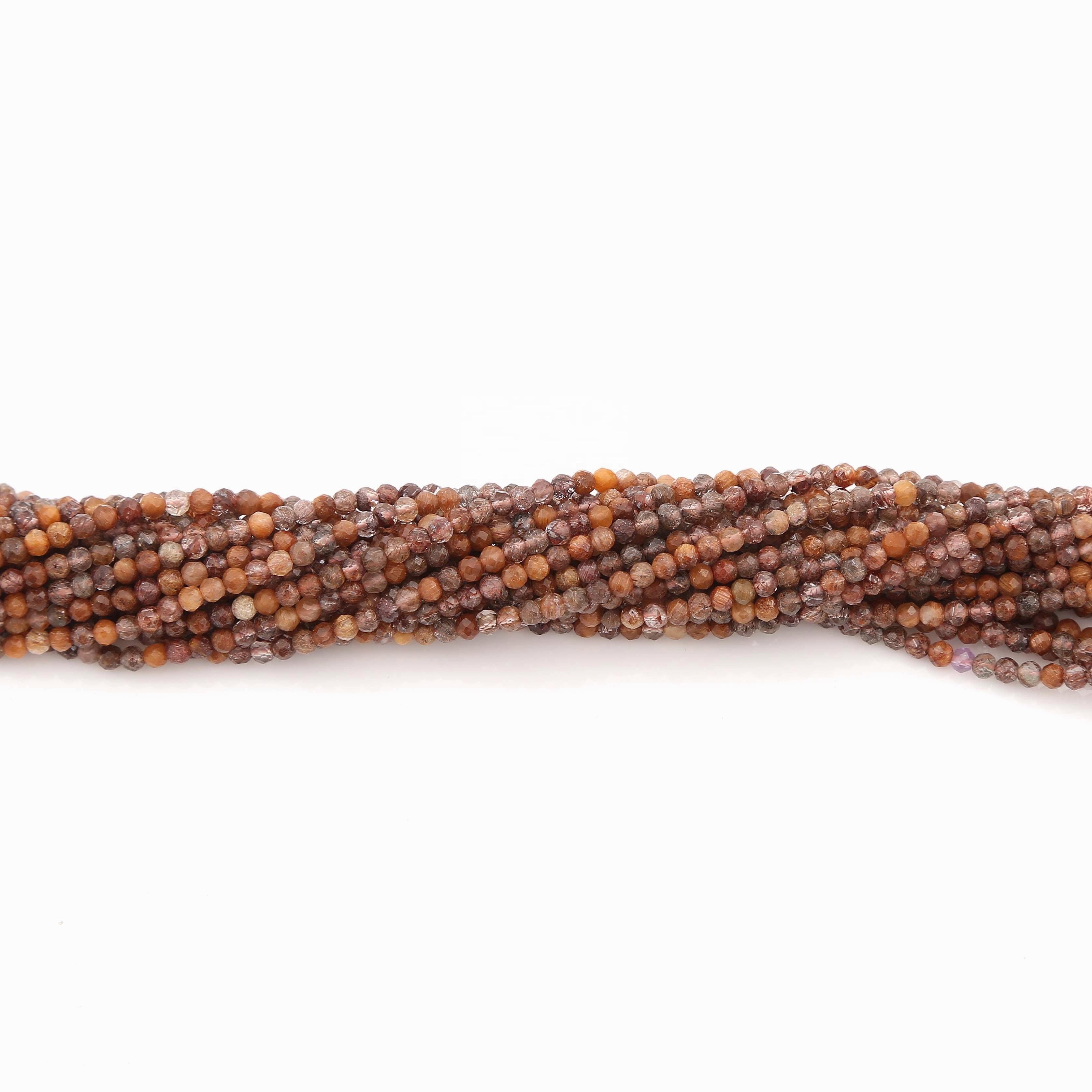 Amazing copper rutile high quality gemstone rondelle beaded strands making wholesale natural stone beads wholesale lot supply