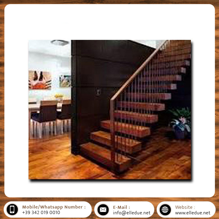 Luxury Design High Quality Solid Wood Stairs Premium Wood Stairs Anti Slip  At Best Price