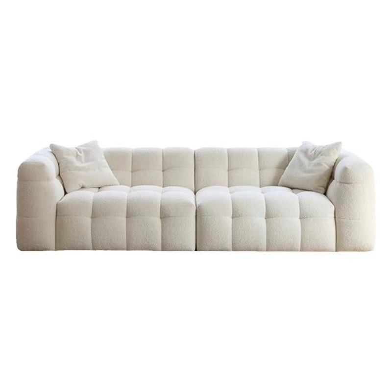 Modern French Scandinavian comfy white sofa couch Living Room Sofas Marshmallow  Fabric modular sectional Customized Sofa Set