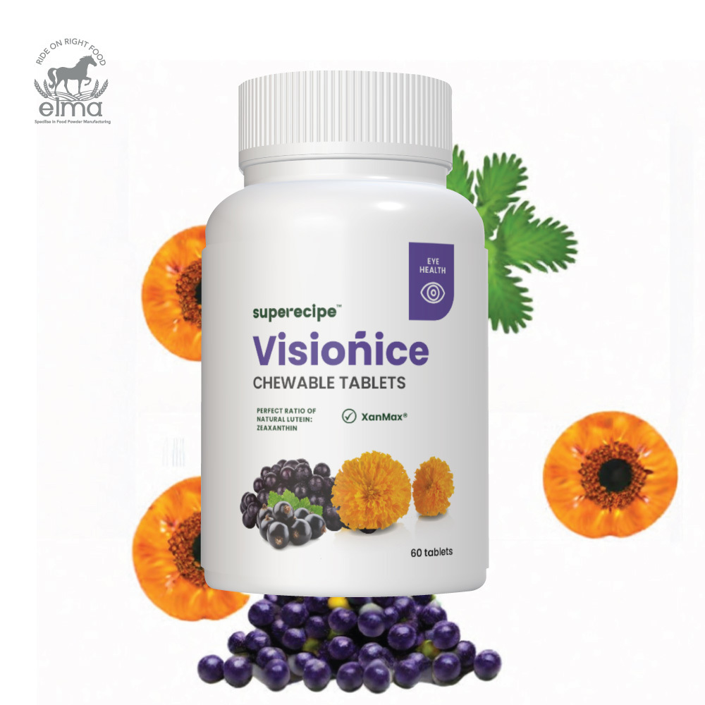 Vision Improve Chewable Tablet  Extract Marry gold Flower Maqui berry Extract Acerola Cherry For Vision Boost Fruit Extract