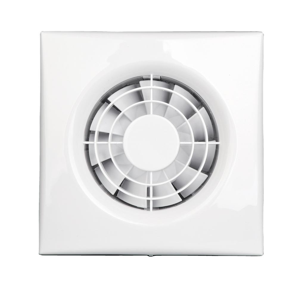 Wholesale 4 6 inch Low Noise Bathroom Square Ventilation with LED Light Wall Mounted Ceiling Mounted Exhaust Fan