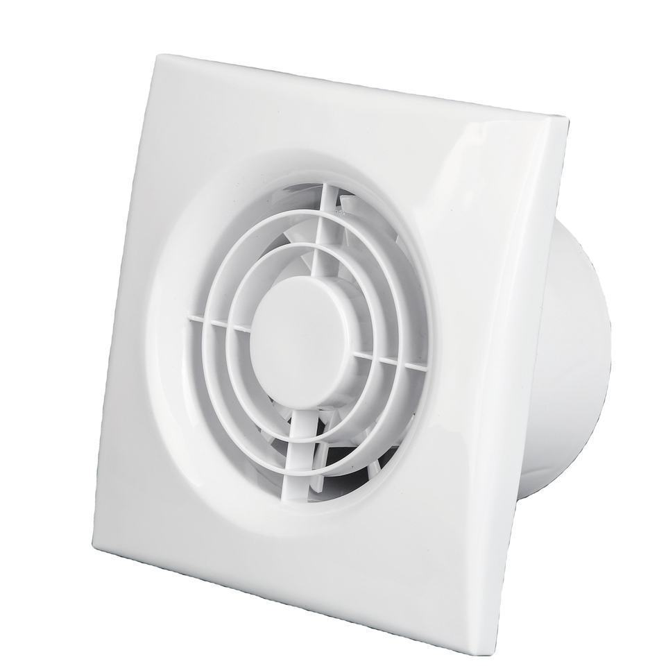 Wholesale 4 6 inch Low Noise Bathroom Square Ventilation with LED Light Wall Mounted Ceiling Mounted Exhaust Fan