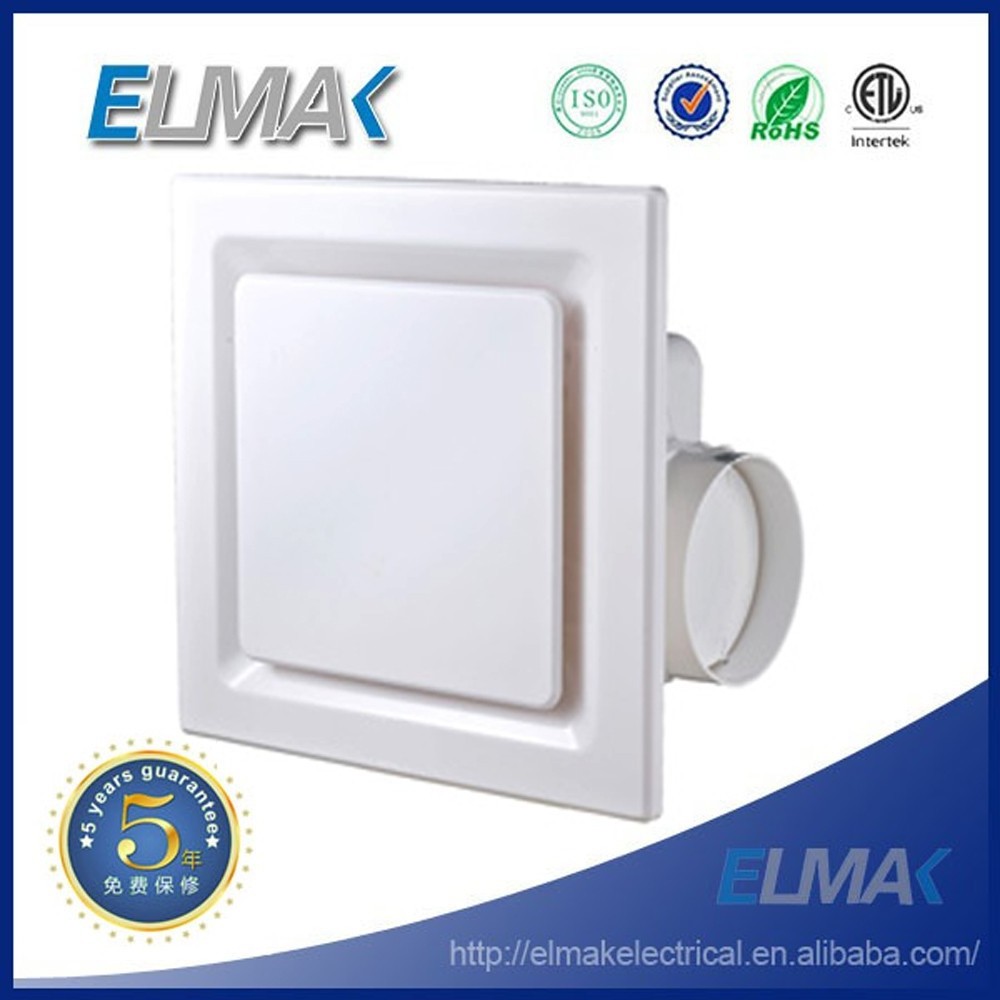 8 Inch Silent Plastic Square Bathroom Ultra Quiet Ventilation Fan with LED Light Ceiling Mounted Exhaust Fan Air Extractor Fan