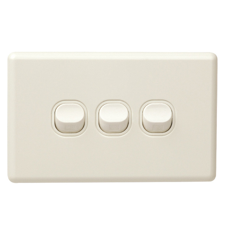 Saa Approved Australia Standard Slimline 6 Gang 2 Way LED light Customized Logo Brand Wall Switch